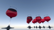 Bicchieri di vino rosso